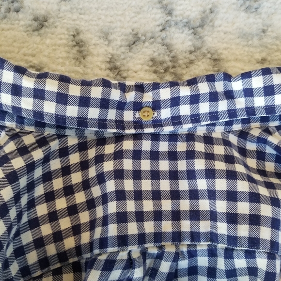 J.Crew 100% Cotton Navy/White Plaid Workshirt Size Medium - Picture 7 of 9